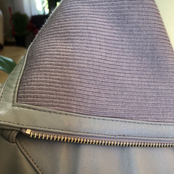 🌸JENNIFER LOPEZ🌸LEATHER  JLO JACKET LILAC IN COLOR XCLT CONDITION - Picture 6 of 11